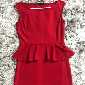 Red Peplum Dress